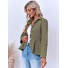 imageCicy Bell Elegant Women Blazer Business Work Office Peplum Hem Jacket Open Front Herringbone CoatsArmy Green