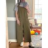 imageCicy Bell Womens Wide Leg Jumpsuits Casual Baggy Bib Overalls Summer Sleeveless Straps Loose Rompers with PocketsArmy Green