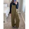 imageCicy Bell Womens Wide Leg Jumpsuits Casual Baggy Bib Overalls Summer Sleeveless Straps Loose Rompers with PocketsArmy Green