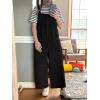 imageCicy Bell Womens Wide Leg Jumpsuits Casual Baggy Bib Overalls Summer Sleeveless Straps Loose Rompers with PocketsBlack