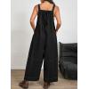 imageCicy Bell Womens Wide Leg Jumpsuits Casual Baggy Bib Overalls Summer Sleeveless Straps Loose Rompers with PocketsBlack