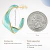 imageCicy Bell Twisted Hoop Earrings for Women Alloy Vintage Enamel Oil Dripping 925 Sterling Silver Needle Round Huggie Earring Jewelry GiftsGold