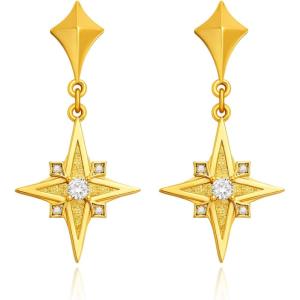 imageCicy Bell 18k Gold Plated Earrings for Women Trendy Hypoallergenic Stud Drop Earrings Jewelry Accessory Gifts for Birthday PartyGoldStyleC