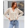 imageCicy Bell Womens Lace V Neck Cardigan Sweaters Button Down Long Sleeve Knit Tops Fall Trendy Lightweight Open Front SweaterBeige