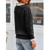 imageCicy Bell Womens Lace V Neck Cardigan Sweaters Button Down Long Sleeve Knit Tops Fall Trendy Lightweight Open Front SweaterBlack