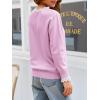 imageCicy Bell Womens Lace V Neck Cardigan Sweaters Button Down Long Sleeve Knit Tops Fall Trendy Lightweight Open Front SweaterPink