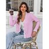 imageCicy Bell Womens Lace V Neck Cardigan Sweaters Button Down Long Sleeve Knit Tops Fall Trendy Lightweight Open Front SweaterPink
