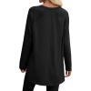 imageCicy Bell Womens Long Sleeve Tunic Tops Side Slit Crew Neck Oversized T Shirts Fall Casual Loose Fit Basic Tees ShirtsBlack