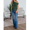 imageCicy Bell Womens Off One Shoulder Tops Summer Ribbed Knit Tank Tops Trendy Casual Loose Fit Sleeveless Tee ShirtsArmy Green