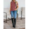 imageCicy Bell Womens Off One Shoulder Tops Summer Ribbed Knit Tank Tops Trendy Casual Loose Fit Sleeveless Tee ShirtsBean Paste Red