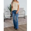 imageCicy Bell Womens Off One Shoulder Tops Summer Ribbed Knit Tank Tops Trendy Casual Loose Fit Sleeveless Tee ShirtsBeige