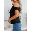 imageCicy Bell Womens Off One Shoulder Tops Summer Ribbed Knit Tank Tops Trendy Casual Loose Fit Sleeveless Tee ShirtsBlack