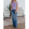 imageCicy Bell Womens Off One Shoulder Tops Summer Ribbed Knit Tank Tops Trendy Casual Loose Fit Sleeveless Tee ShirtsPurple