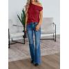 imageCicy Bell Womens Off One Shoulder Tops Summer Ribbed Knit Tank Tops Trendy Casual Loose Fit Sleeveless Tee ShirtsRed