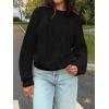 imageCicy Bell Womens Oversized Cable Knit Sweaters Crew Neck Long Sleeve Fall Chunky Pullover Casual Loose Fit Sweater TopsBlack