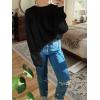 imageCicy Bell Womens Oversized Cable Knit Sweaters Crew Neck Long Sleeve Fall Chunky Pullover Casual Loose Fit Sweater TopsBlack