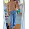 imageCicy Bell Womens Oversized Cable Knit Sweaters Crew Neck Long Sleeve Fall Chunky Pullover Casual Loose Fit Sweater TopsBrown