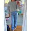 imageCicy Bell Womens Oversized Cable Knit Sweaters Crew Neck Long Sleeve Fall Chunky Pullover Casual Loose Fit Sweater TopsGrey