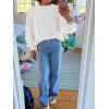 imageCicy Bell Womens Oversized Cable Knit Sweaters Crew Neck Long Sleeve Fall Chunky Pullover Casual Loose Fit Sweater TopsWhite