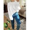 imageCicy Bell Womens Oversized Cable Knit Sweaters Crew Neck Long Sleeve Fall Chunky Pullover Casual Loose Fit Sweater TopsWhite