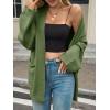 imageCicy Bell Womens Oversized Cardigans Long Sleeve Open Front Shawl Sweaters Knit Fall Outerwear with PocketsArmy Green