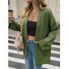 imageCicy Bell Womens Oversized Cardigans Long Sleeve Open Front Shawl Sweaters Knit Fall Outerwear with PocketsArmy Green