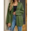imageCicy Bell Womens Oversized Cardigans Long Sleeve Open Front Shawl Sweaters Knit Fall Outerwear with PocketsArmy Green