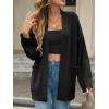 imageCicy Bell Womens Oversized Cardigans Long Sleeve Open Front Shawl Sweaters Knit Fall Outerwear with PocketsBlack