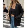 imageCicy Bell Womens Oversized Cardigans Long Sleeve Open Front Shawl Sweaters Knit Fall Outerwear with PocketsBlack