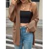 imageCicy Bell Womens Oversized Cardigans Long Sleeve Open Front Shawl Sweaters Knit Fall Outerwear with PocketsDark Brown