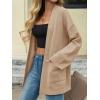 imageCicy Bell Womens Oversized Cardigans Long Sleeve Open Front Shawl Sweaters Knit Fall Outerwear with PocketsKhaki