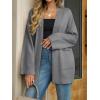 imageCicy Bell Womens Oversized Cardigans Long Sleeve Open Front Shawl Sweaters Knit Fall Outerwear with PocketsLight Grey