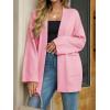 imageCicy Bell Womens Oversized Cardigans Long Sleeve Open Front Shawl Sweaters Knit Fall Outerwear with PocketsLight Pink