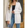 imageCicy Bell Womens Oversized Cardigans Long Sleeve Open Front Shawl Sweaters Knit Fall Outerwear with PocketsWhite