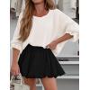 imageCicy Bell Womens Oversized Sweater Tops Crewneck Ruffle Puff Sleeve Knit Fall Sweaters Loose Fit Trendy Pullover TopWhite