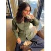 imageCicy Bell Womens V Neck Cardigan Sweaters Long Sleeve Cinched Waist Knit Tops Dressy Casual Button Up Fitted OuterwearArmy Green