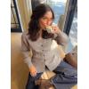 imageCicy Bell Womens V Neck Cardigan Sweaters Long Sleeve Cinched Waist Knit Tops Dressy Casual Button Up Fitted OuterwearKhaki
