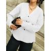 imageCicy Bell Womens V Neck Cardigan Sweaters Long Sleeve Cinched Waist Knit Tops Dressy Casual Button Up Fitted OuterwearWhite