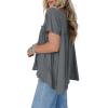 imageCicy Bell Women Summer Babydoll Tops Pleated Short Sleeve Crew Neck Peplum Blouse Casual Loose Fit T ShirtsDark Grey