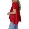 imageCicy Bell Women Summer Babydoll Tops Pleated Short Sleeve Crew Neck Peplum Blouse Casual Loose Fit T ShirtsRed