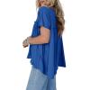 imageCicy Bell Women Summer Babydoll Tops Pleated Short Sleeve Crew Neck Peplum Blouse Casual Loose Fit T ShirtsRoyal Blue