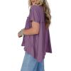 imageCicy Bell Women Summer Babydoll Tops Pleated Short Sleeve Crew Neck Peplum Blouse Casual Loose Fit T ShirtsViolet