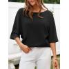 imageCicy Bell Womens Half Sleeve Sweaters Oversized Boat Neck Knitted Pullover Sweater Trendy Casual Loose Fit Fall TopsBlack