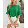 imageCicy Bell Womens Half Sleeve Sweaters Oversized Boat Neck Knitted Pullover Sweater Trendy Casual Loose Fit Fall TopsGreen
