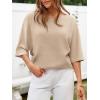 imageCicy Bell Womens Half Sleeve Sweaters Oversized Boat Neck Knitted Pullover Sweater Trendy Casual Loose Fit Fall TopsKhaki