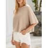 imageCicy Bell Womens Half Sleeve Sweaters Oversized Boat Neck Knitted Pullover Sweater Trendy Casual Loose Fit Fall TopsKhaki
