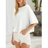 imageCicy Bell Womens Half Sleeve Sweaters Oversized Boat Neck Knitted Pullover Sweater Trendy Casual Loose Fit Fall TopsWhite