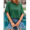 imageCicy Bell Womens Oversized Short Sleeve Tshirts Summer Casual Round Neck Tops Loose Fit Boxy Basic Tee ShirtsDark Green