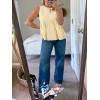 imageCicy Bell Womens Pleated Babydoll Tank Tops Summer Peplum Sleeveless Cotton Blouses Loose Fit Flowy ShirtsBeige