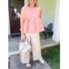 imageCicy Bell Womens Pleated Babydoll Tank Tops Summer Peplum Sleeveless Cotton Blouses Loose Fit Flowy ShirtsLight Pink